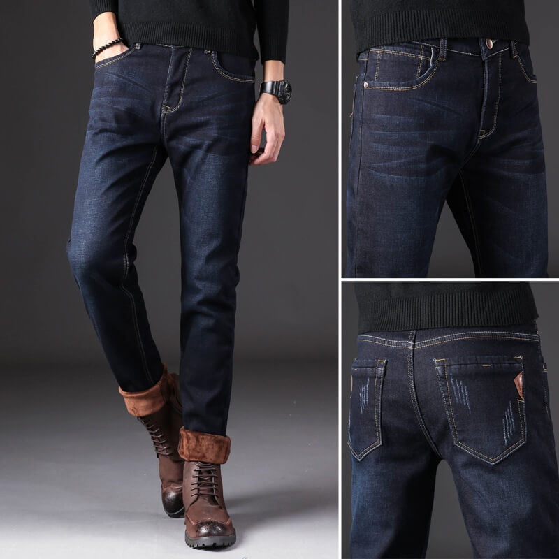 Naotstore - Male Loose Stretchy Denim Straight Pants