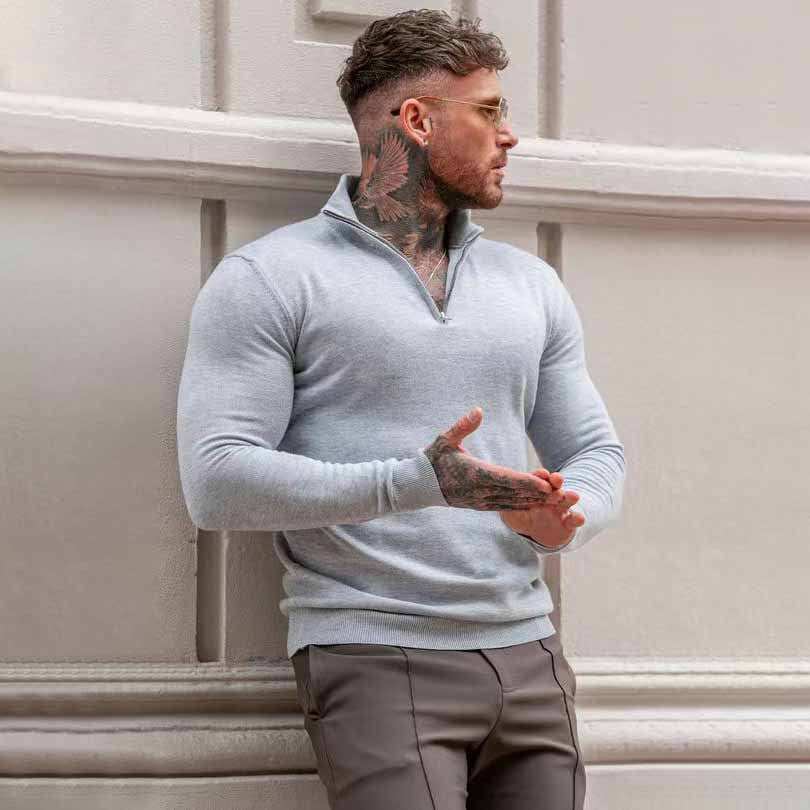 👚Last day! 💥Special sale - Long Sleeve Quarter Zip Sweater - naotstore