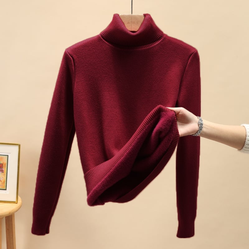 Naotstore - Cozy Women's Turtleneck Fleece Pullover Sweater