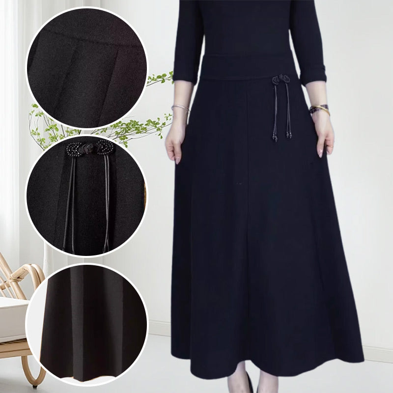 Naotstore - Women’s Elastic High Waisted Thick Long Skirt