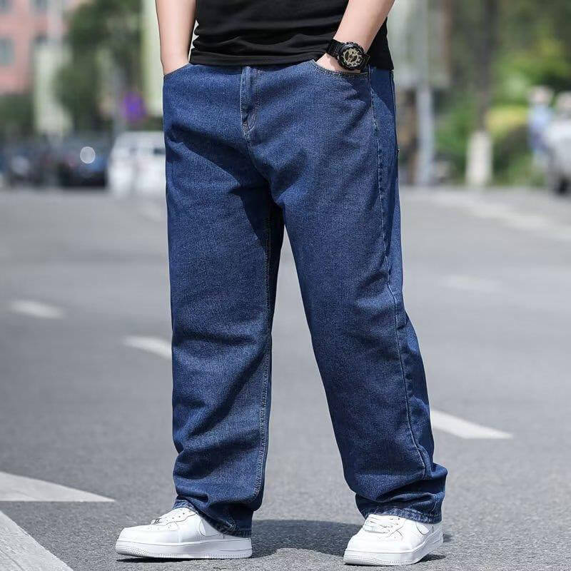 Naotstore - Loose Fitting Straight Leg Jeans For Man