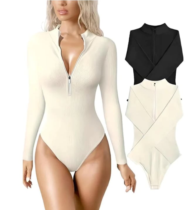 Naotstore - Zip-Up Bodysuit-Buy more save more