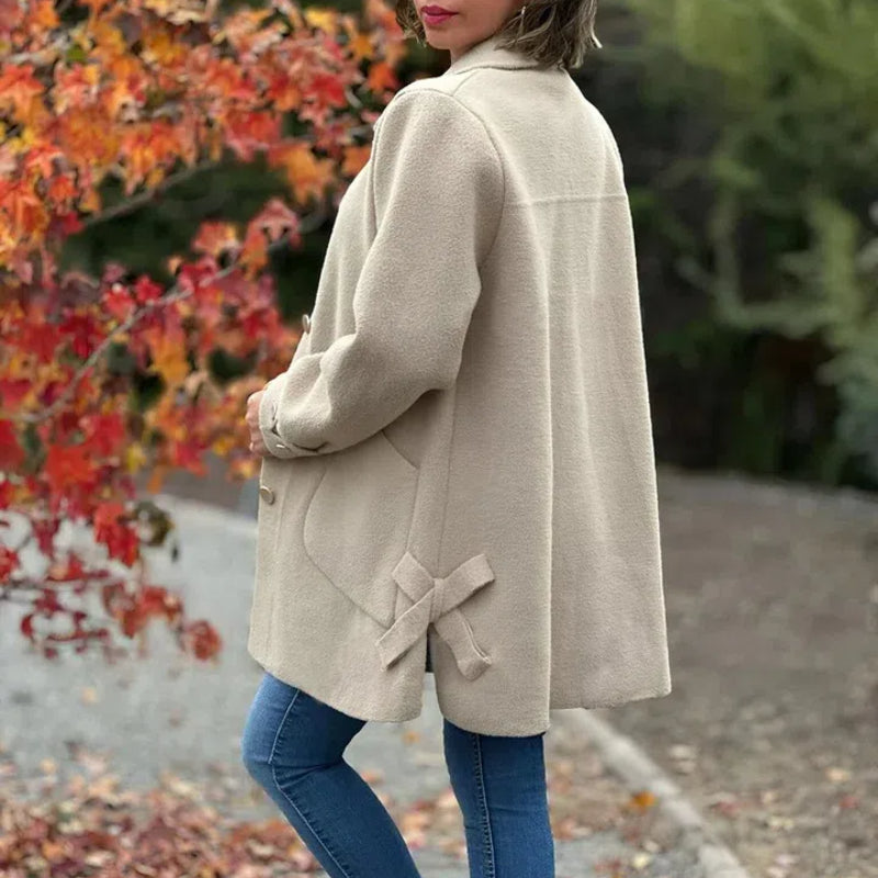 Naotstore - Women's Single-Breasted Coat with Peter Pan Collar