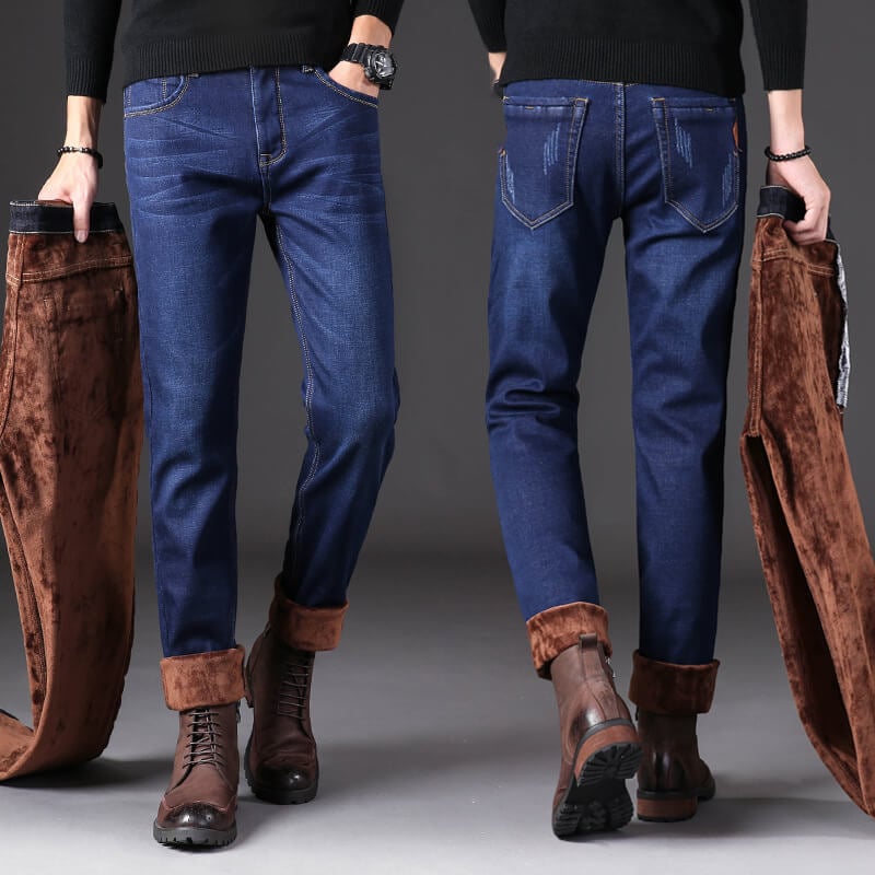 Naotstore - Male Loose Stretchy Denim Straight Pants
