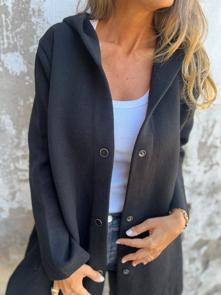 Naotstore - Casual Single Breasted Hooded Jacket