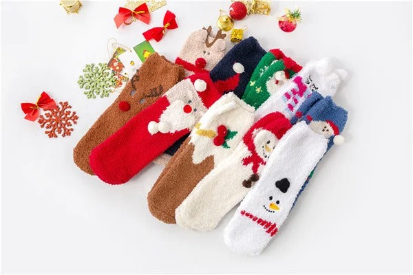 Naotstore - Cute Christmas Style Thickened Warm Socks