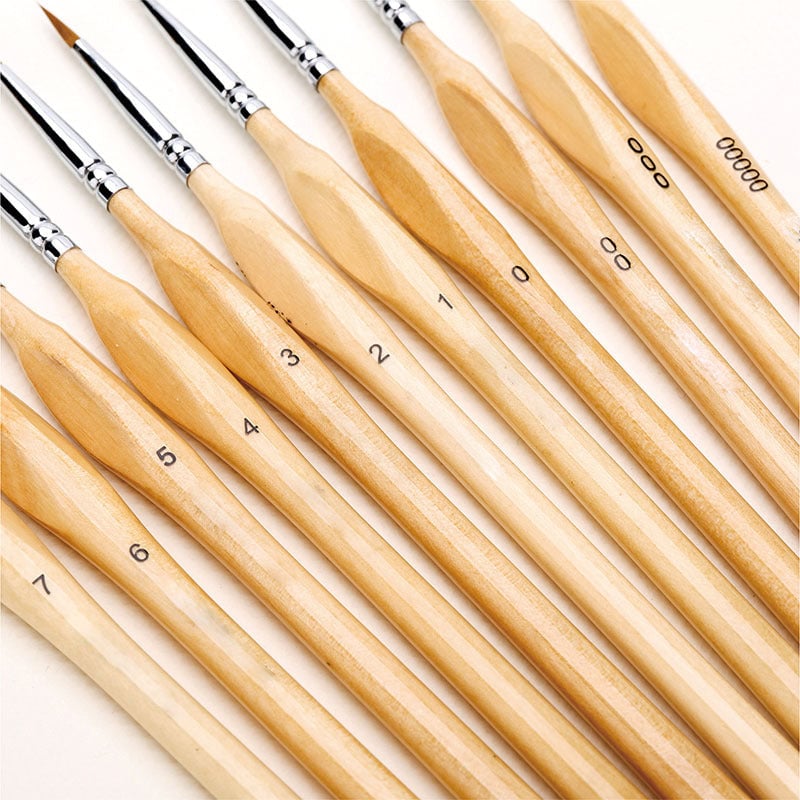 Naotstore - 11 Pcs Miniature Detail Paint Brush Set