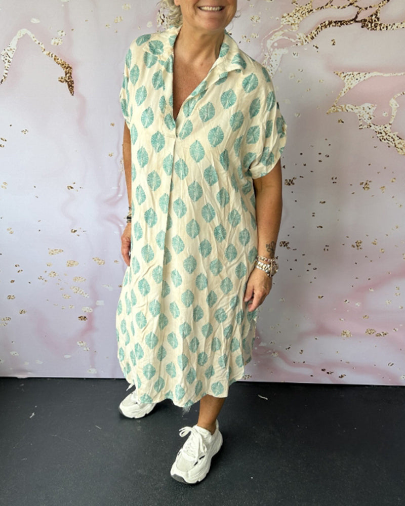 🎉🔥LAST DAY 51% OFF🔥Loose lapel printed shirt dress