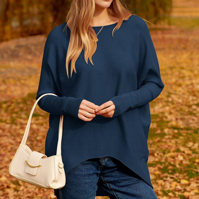 🤣Last day! 💥Special sale - Women's Irregular Oversized Dolman Sleeve Knitted Pullover - naotstore