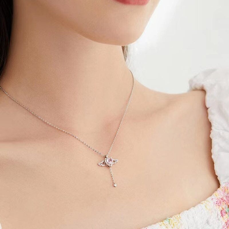 Pink Angel Wings Necklace - naotstore