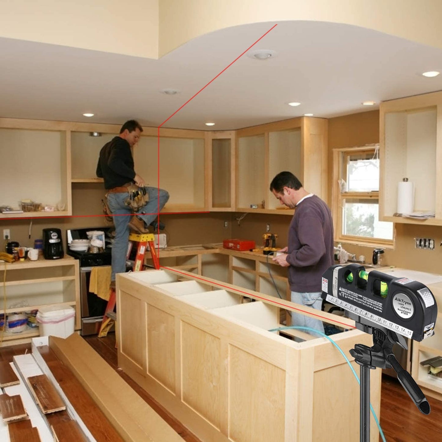 Naotstore - Laser Level Ruler Multi-functional Household Infrared Decoration