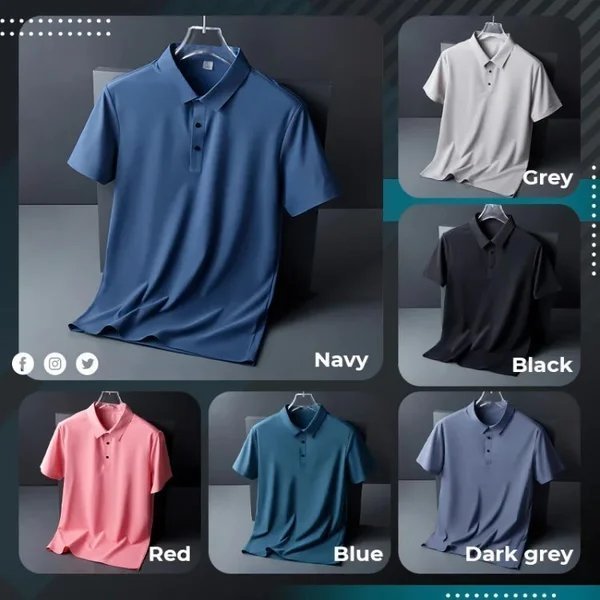 Naotstore - Summer Cool Ice Quick Dry Polo Shirt