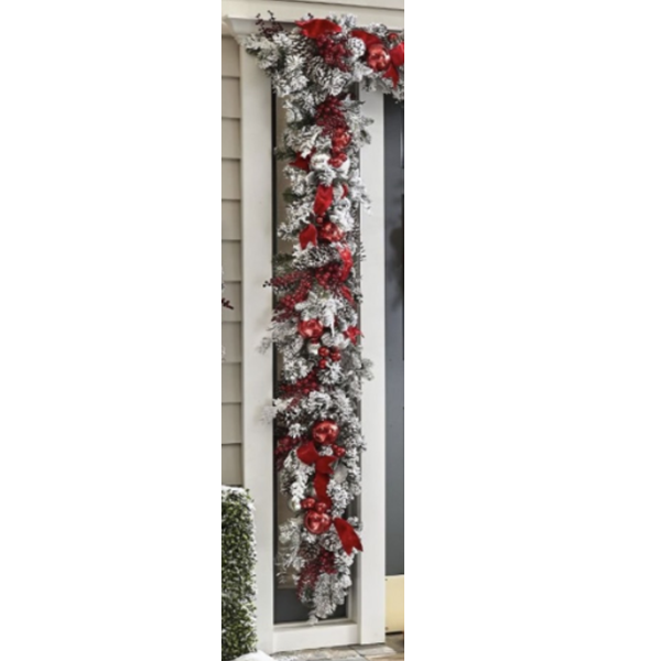 Naotstore - The Cordless Prelit Red And White Holiday Trim