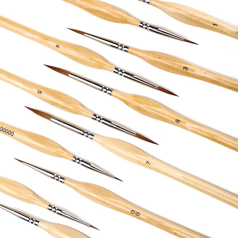 Naotstore - 11 Pcs Miniature Detail Paint Brush Set