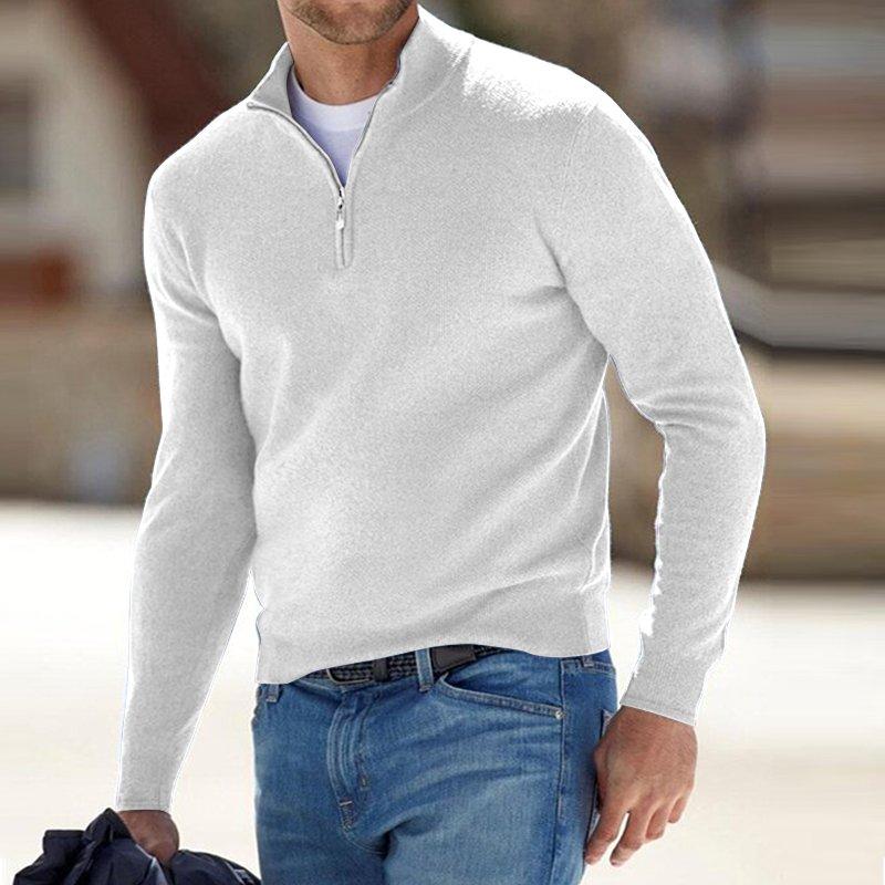 Naotstore - Men's Cashmere Zip Basic Sweater
