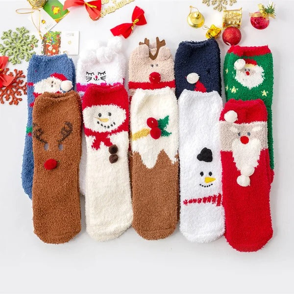 Naotstore - Cute Christmas Style Thickened Warm Socks