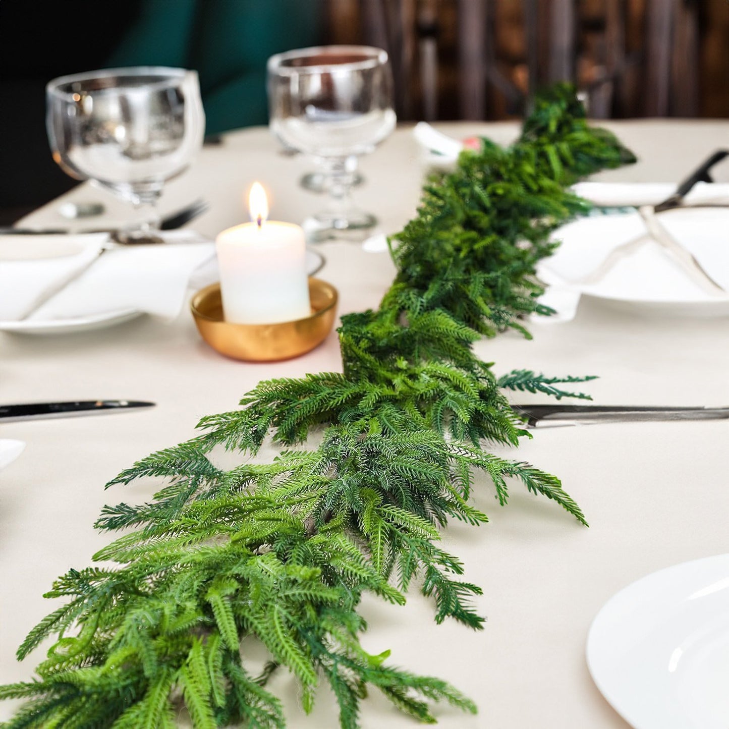 Naotstore - Natural Christmas Greenery-Norfolk Pine Branch