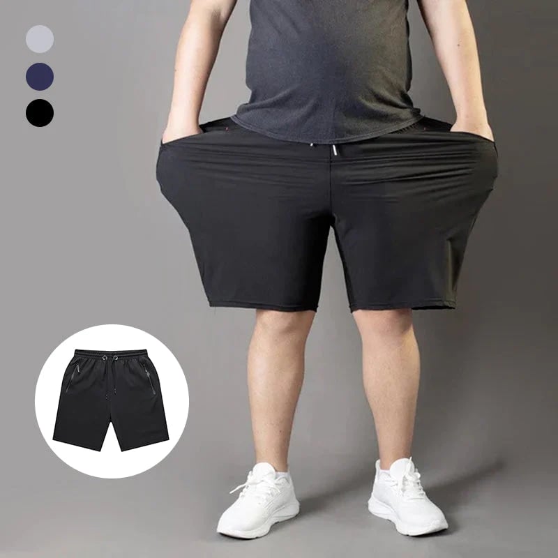 Naotstore - Stylish and Comfortable Plus Size Men's Ice Silk Stretch Shorts