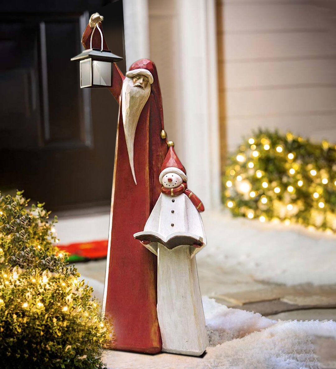 Naotstore - Santa And Snowman Sculpture