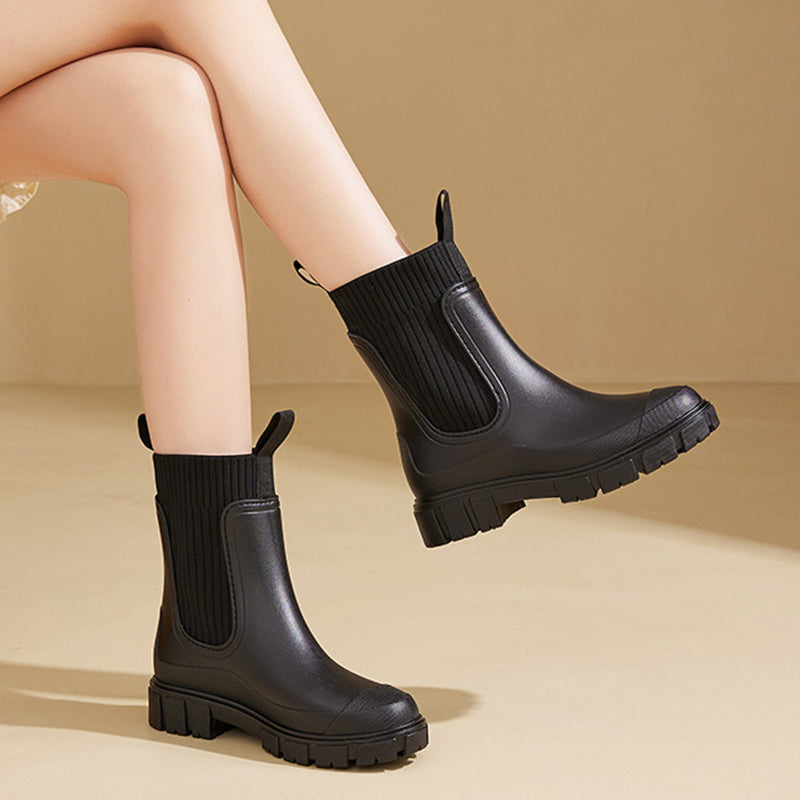 Naotstore - Waterproof Non-Slip Thick Sole Mid-Calf Boots