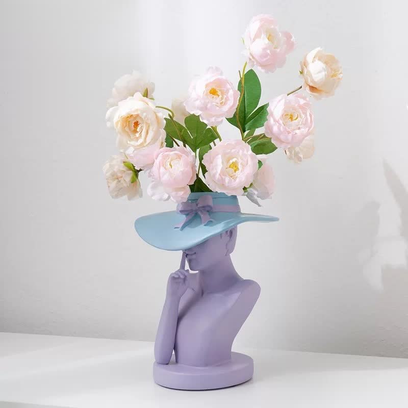 Naotstore - Modern Girl Statue Flower Vase