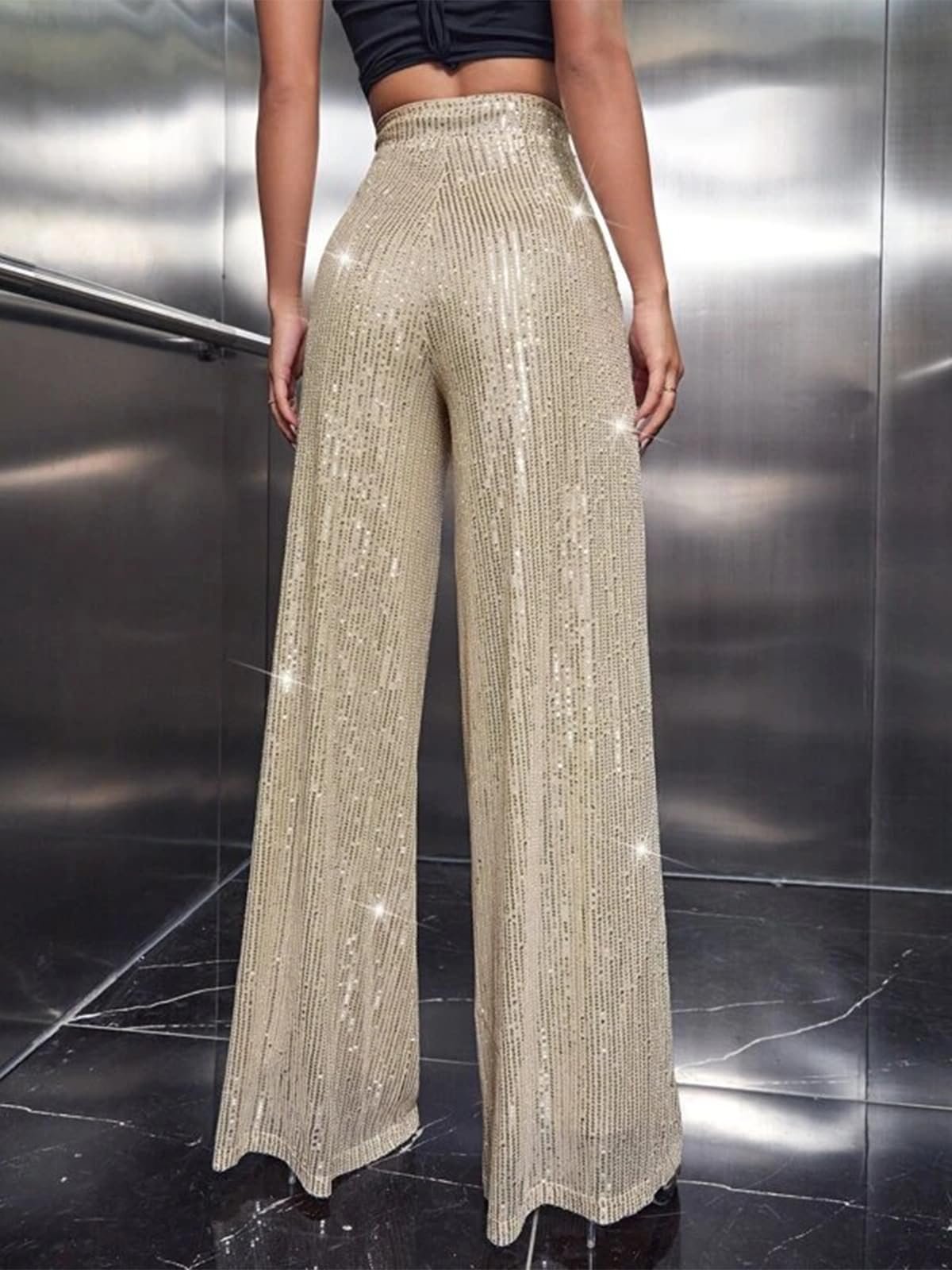 Naotstore - Sequin Stretch Pants