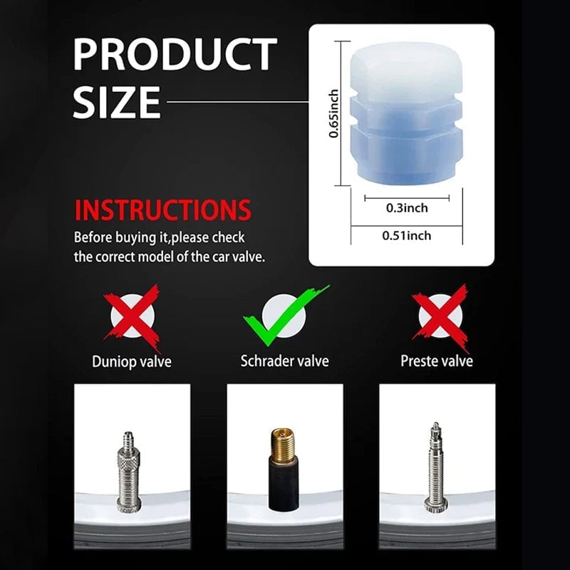 Naotstore - Universal Fluorescent Tire Valve Caps