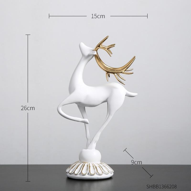 🔥Special products this week - Handmade Golden Deer Animal Figurine - naotstore