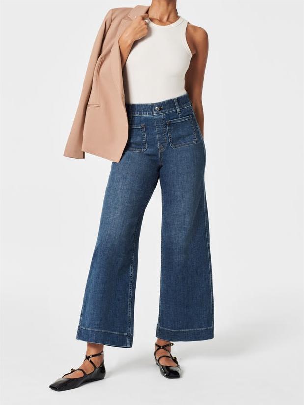 š„Last day! š„Special sale - Tummy Control Cropped Wide-Leg Jeans - naotstore