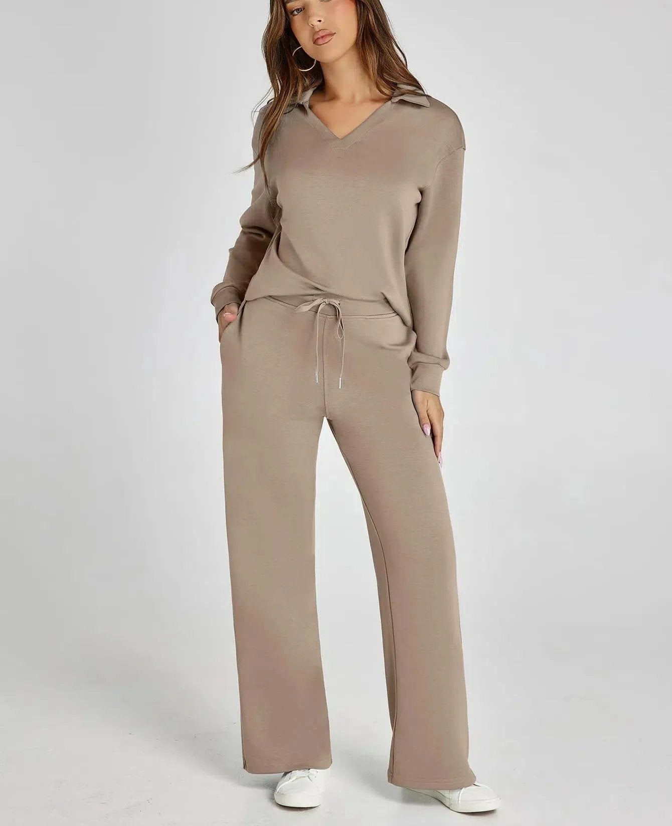 Naotstore - Casual Long Sleeve Sweatsuits Sets