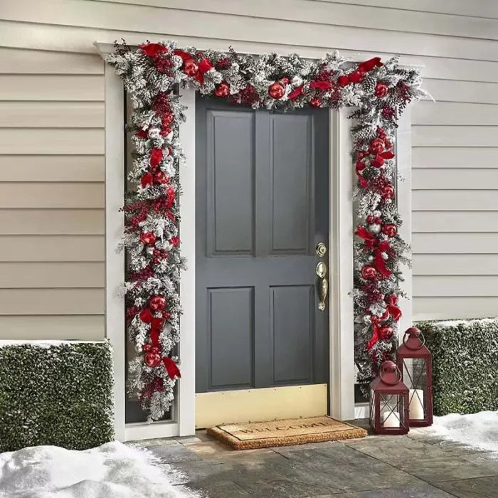 Naotstore - The Cordless Prelit Red And White Holiday Trim