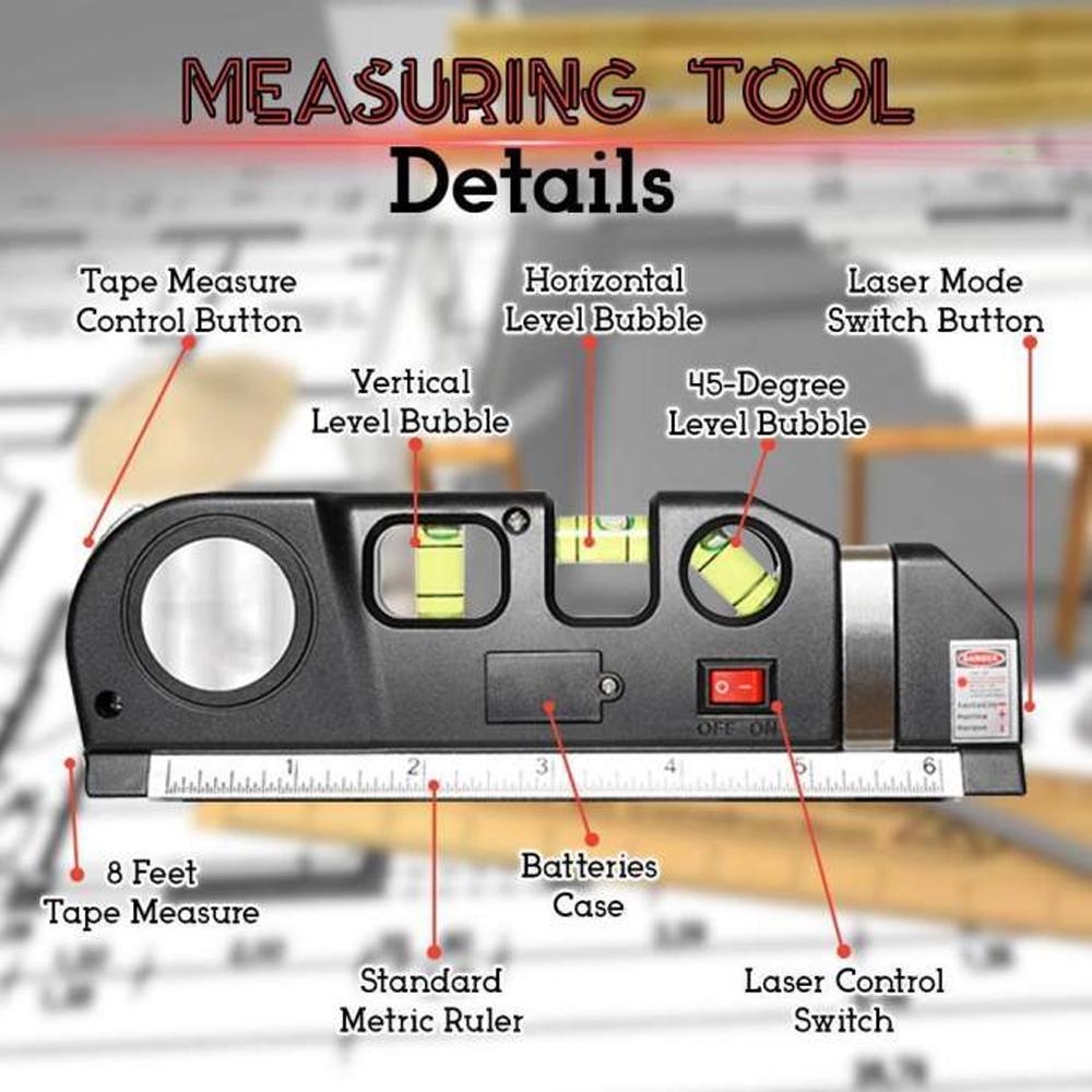 Naotstore - Multipurpose Laser Level 4 In 1 Laser Measuring Tool
