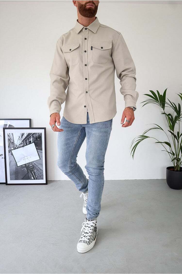 Naotstore - Button Down Shirt Jacket