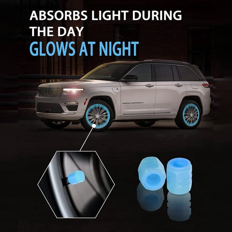 Naotstore - Universal Fluorescent Tire Valve Caps