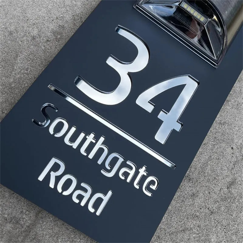 Naotstore - Personalized Solar Modern Door Plaque