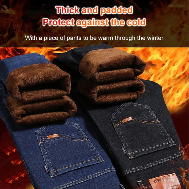Naotstore - Male Loose Stretchy Denim Straight Pants