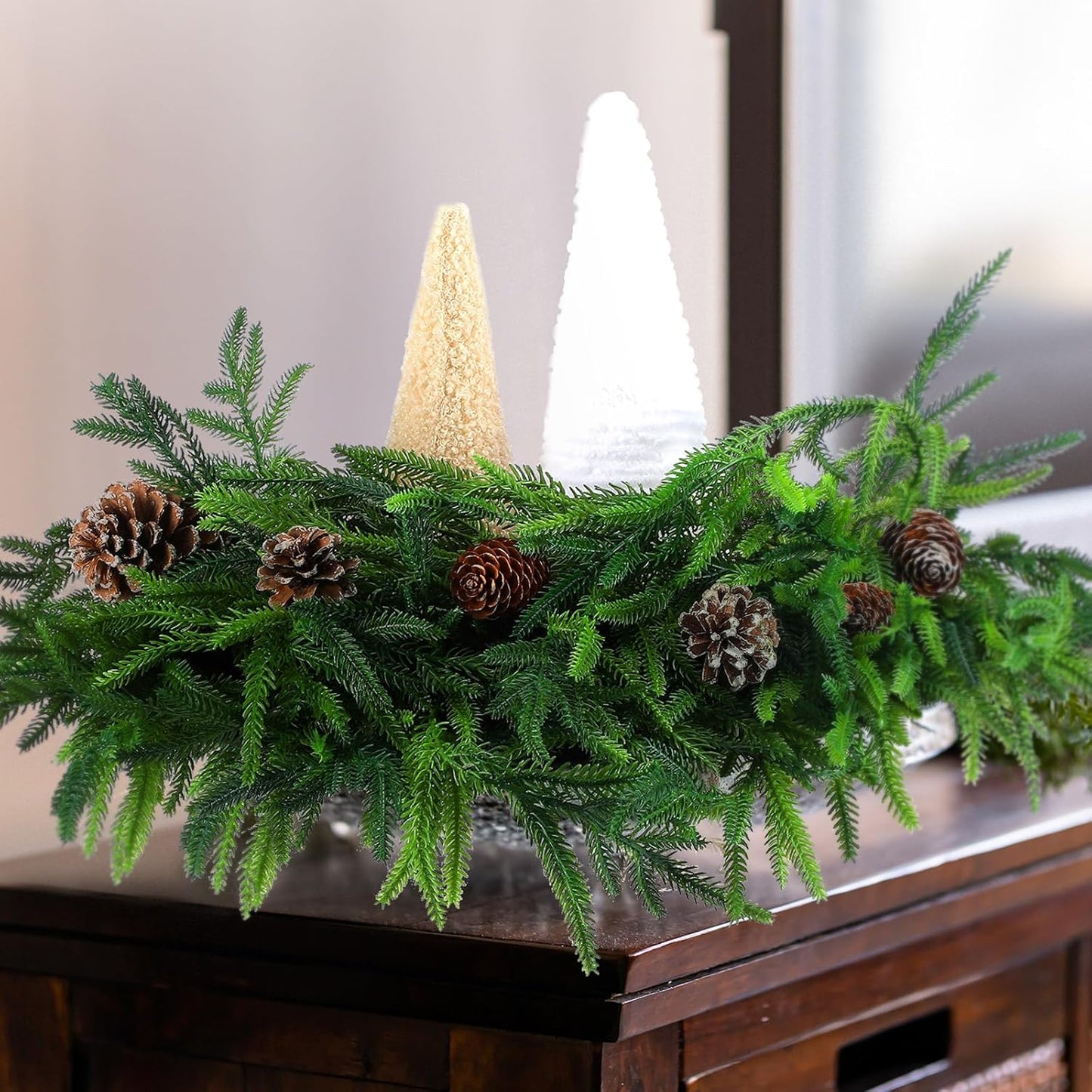 Naotstore - Natural Christmas Greenery-Norfolk Pine Branch