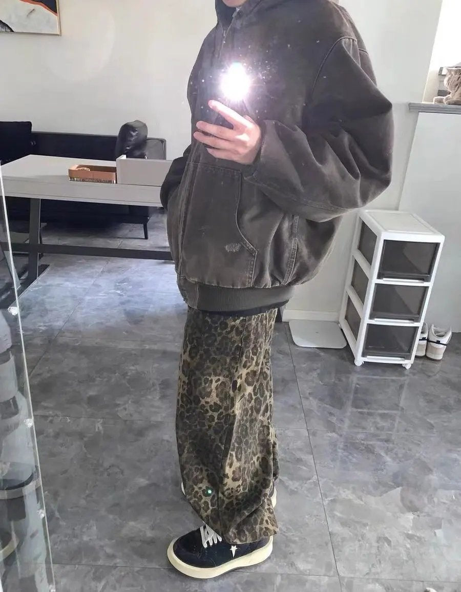 Naotstore - Viral Leopard Print Jeans