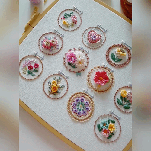 Naotstore - Small Flower Frame Embroidery Kit