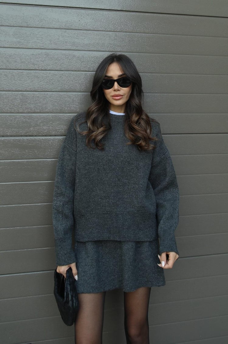 Naotstore - Knitted skirt suit