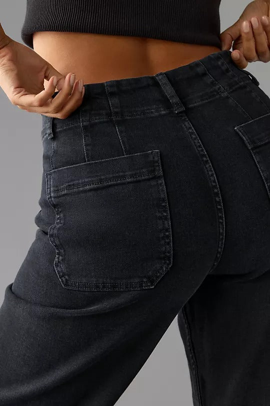 š„Last day! š„Special sale - Tummy Control Cropped Wide-Leg Jeans - naotstore
