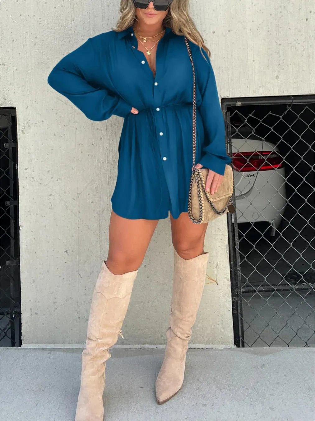 💥Hottest items this month - Versatile must-have women's solid color long-sleeved shirt set - naotstore