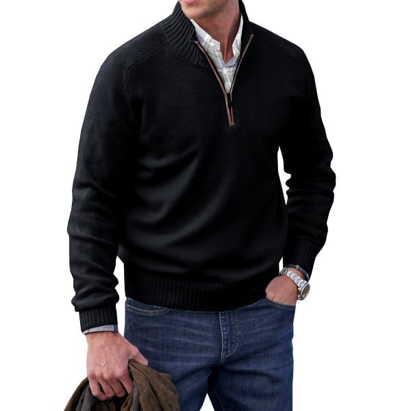 Naotstore - Men's Cashmere Zipper Basic Sweater
