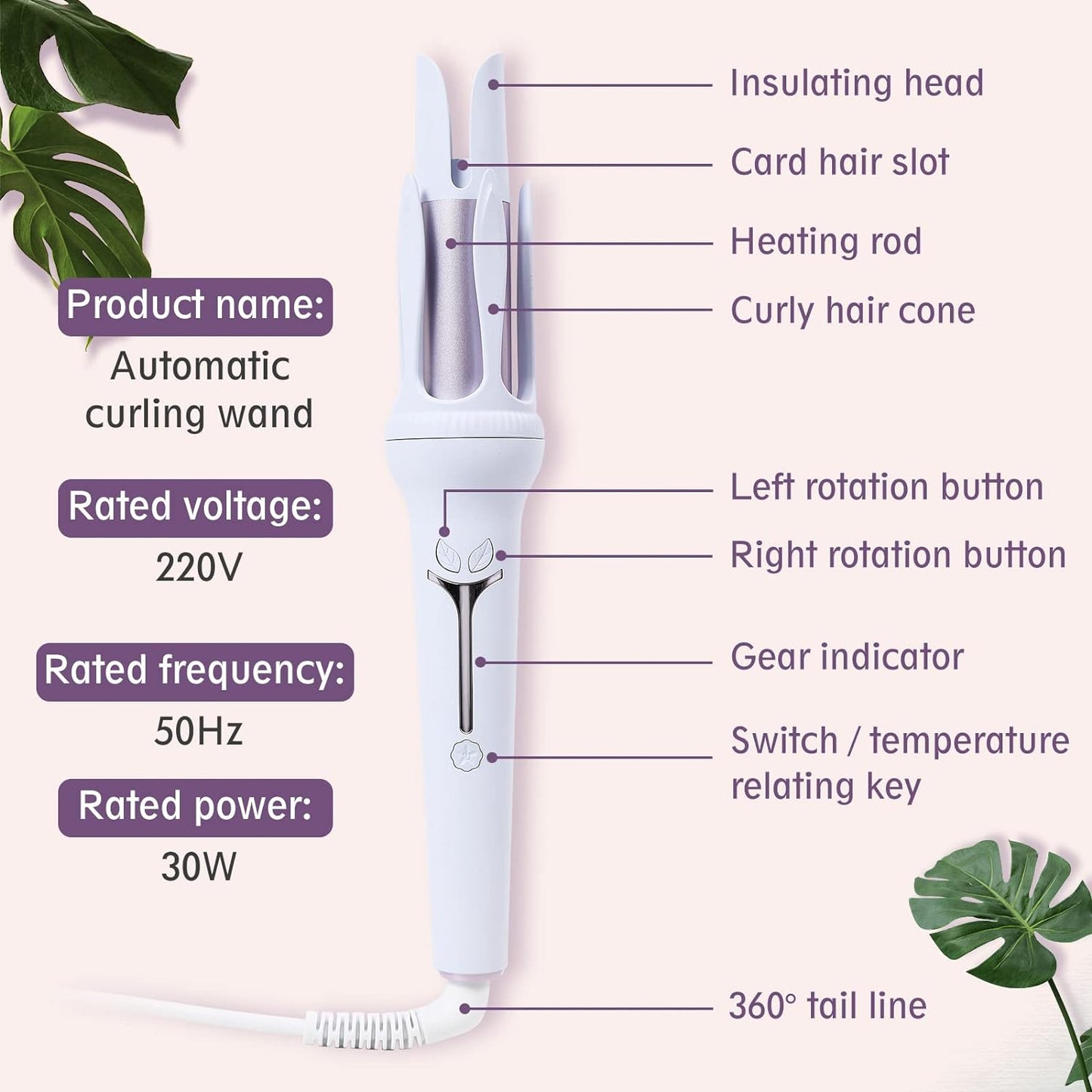 Naotstore - Rotating automatic curling iron