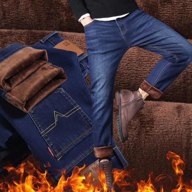 Naotstore - Male Loose Stretchy Denim Straight Pants