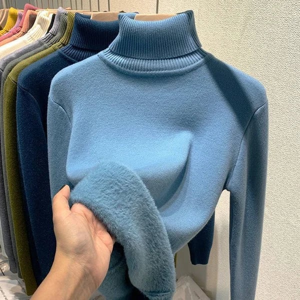 Naotstore - Cozy Women's Turtleneck Fleece Pullover Sweater