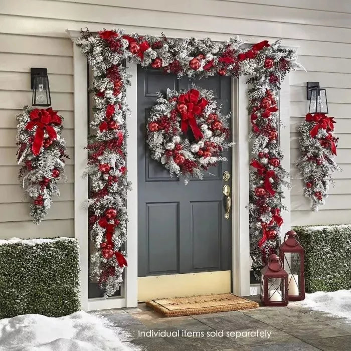 Naotstore - The Cordless Prelit Red And White Holiday Trim