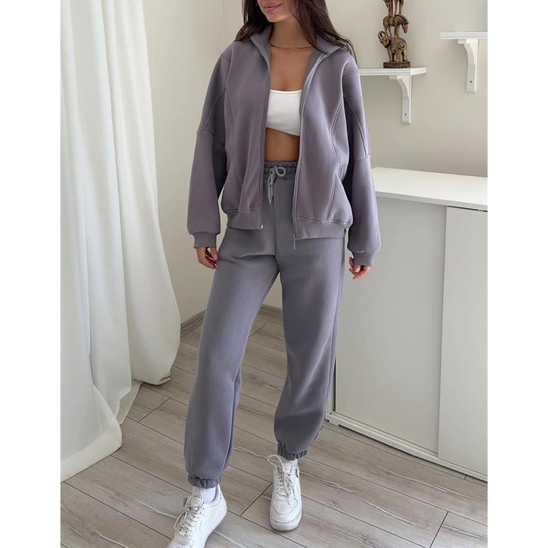 Naotstore - Triple Threaded High-Neck Casual Sportswear 2-piece set