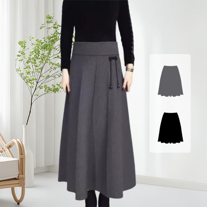 Naotstore - Women’s Elastic High Waisted Thick Long Skirt