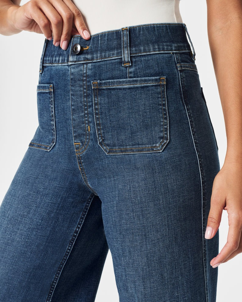 š„Last day! š„Special sale - Tummy Control Cropped Wide-Leg Jeans - naotstore